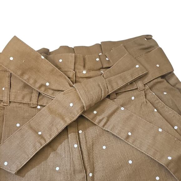 Mine High Waist Brown Polka Dot Shorts - Picture 3 of 5